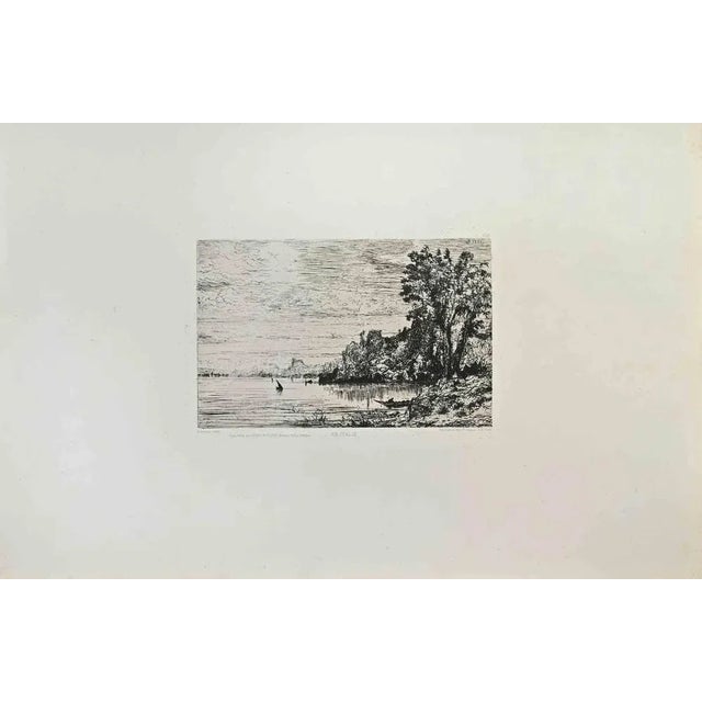 En Italie is an artwork realized by Giberto Borroméo in the 1870s. Etching. Good conditions. Realized for the "Société des...