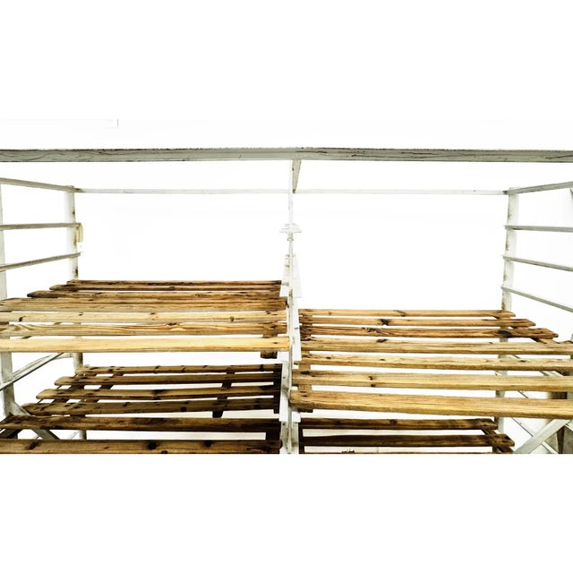 Metal Antique Belgian Bakery Rack Cart For Sale - Image 7 of 8