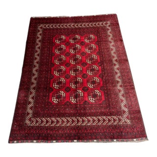 Vintage Afghan Ersari Tribal Rug - 6'6x8'8 For Sale