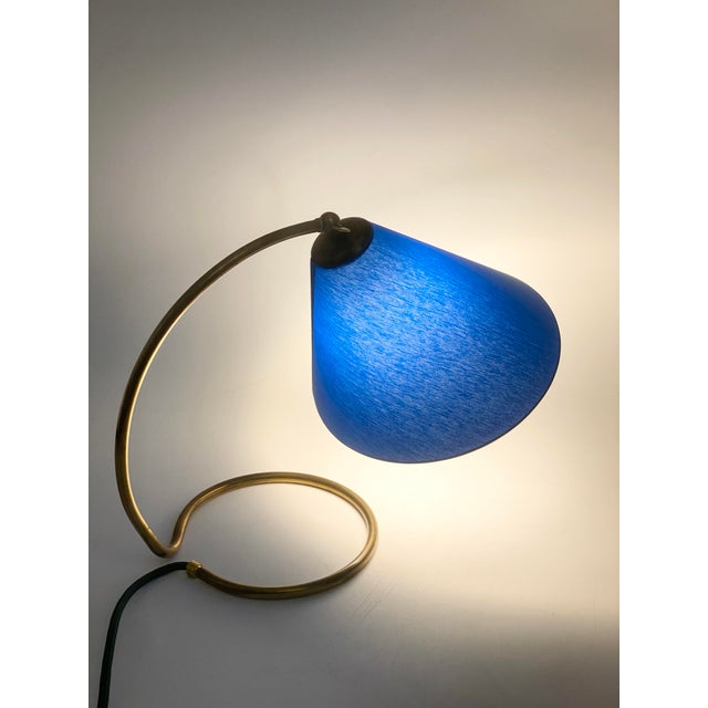 Vintage Table Lamp with Organically Shaped Brass Base, 1950s For Sale - Image 15 of 18