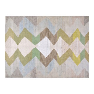 Moroccan Hand Knotted Wool Rug, 10'1''x14' For Sale