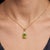 Contemporary Handmade Natural Peridot Teardrop Pendant Necklace in 18k Gold Plated For Sale - Image 3 of 5