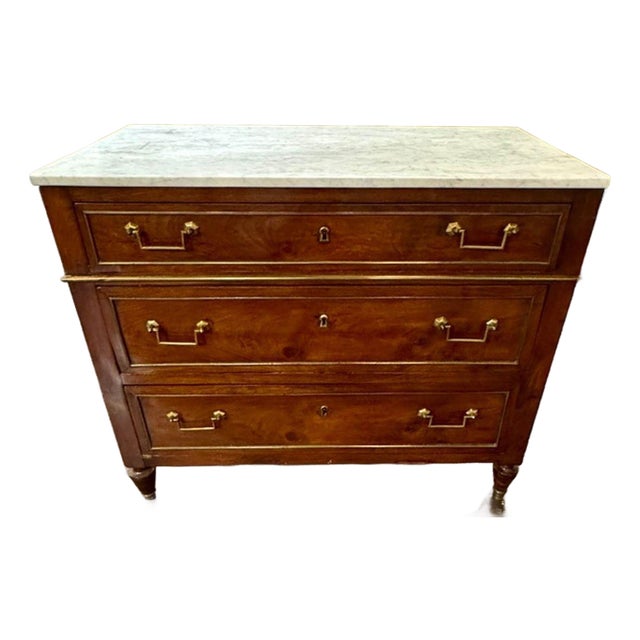 19th C. French Directoire’ Mahogany Chest For Sale