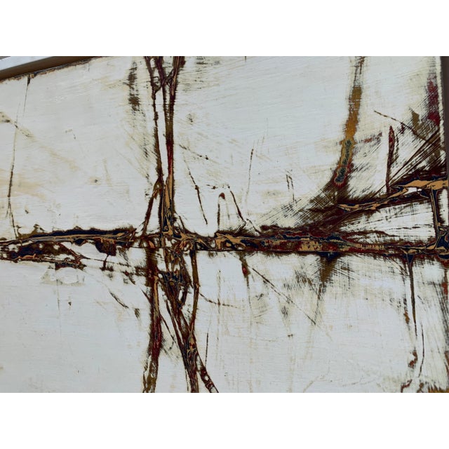 1990s "Untitled #10" Modern Abstract Mixed-Media Painting by Robert Murray, Framed For Sale - Image 4 of 12