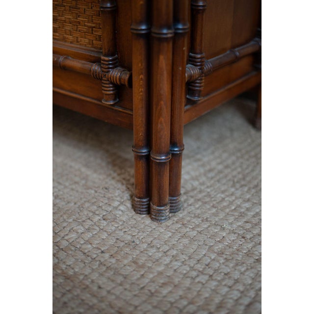 Brown Vintage Sideboard in Faux Bamboo, 1980s For Sale - Image 8 of 9
