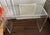 Clear Acrylic Waterfall Table, Console or Desk Height, Single Bent Sheet For Sale - Image 4 of 4