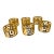 Collection of Greek Key Gold Napkin Rings- Set of 61970s For Sale