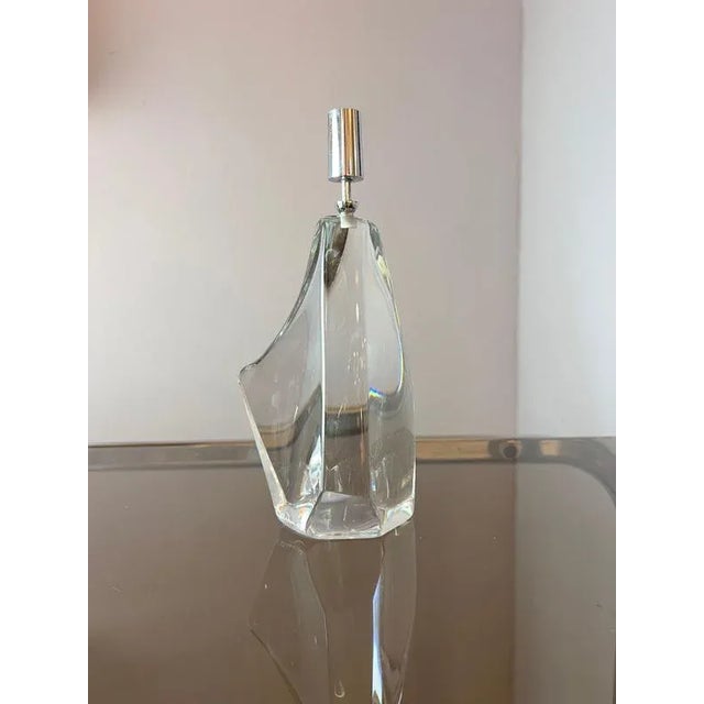 Glass Iceberg Glass Candlestick by Daum Nancy For Sale - Image 7 of 11