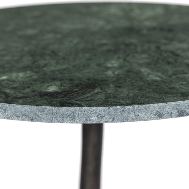 Contemporary Four Hands Sophie End Table - Hunter Green Marble For Sale - Image 3 of 12
