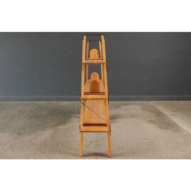 American Custom Made Oak & Leather Shelves For Sale - Image 3 of 7