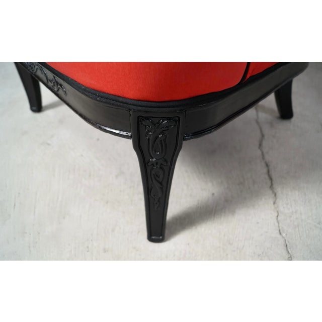 1930’s Hollywood Regency Butterfly Wingback Chairs - A Pair For Sale - Image 11 of 12