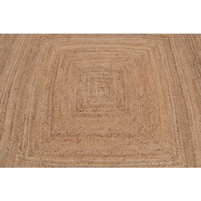 Turquoise Soft Turquoises Rectangle Border Jute Rug 2x3 Ft. For Sale - Image 8 of 10