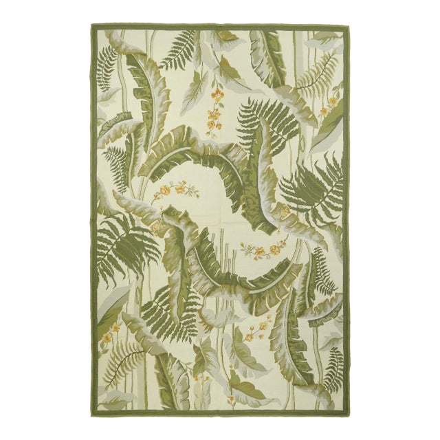 French Aubusson Design Rug 5'11'' X 8'11'' For Sale