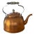 Vintage Portuguese Copper Tea Kettle With Ceramic Handle | Ribbed Form, Original Label For Sale