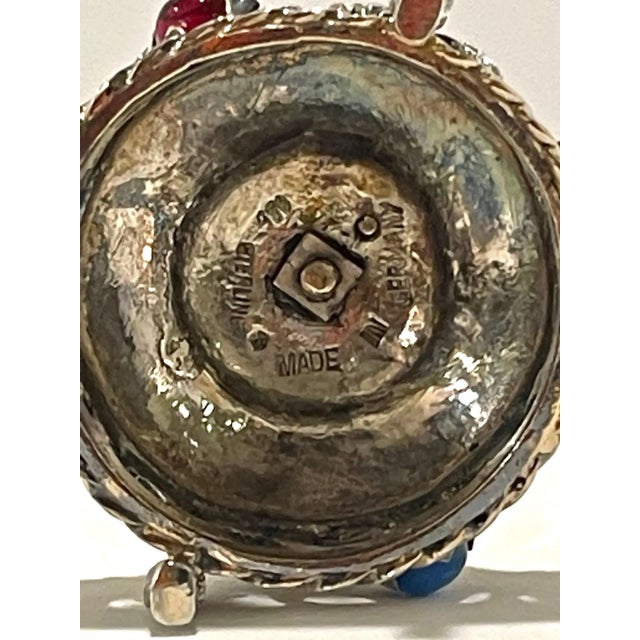 Early 20th Century Sterling, Bone, & Semi-Precious Gems Figure of a Court Jester For Sale In West Palm - Image 6 of 12