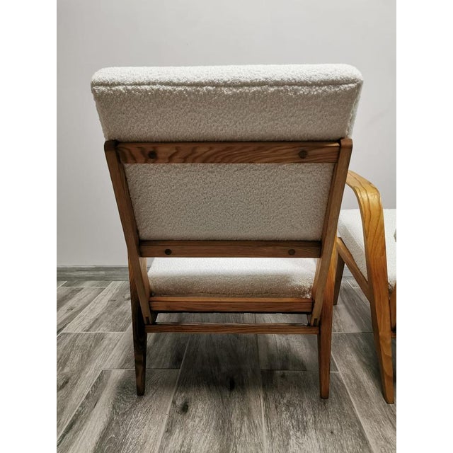 Set of Mid- Century Wool Boucle Armchairs For Sale - Image 6 of 16