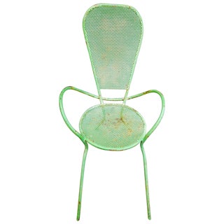 Rustic Green Metal Butterfly Chair For Sale