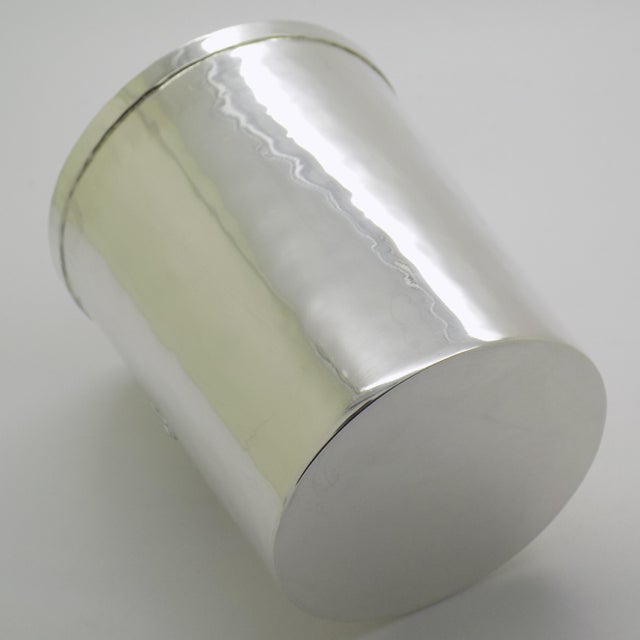 Vintage Italian Handmade Genuine Silver Gilded Beaker Florentine Elegant Cup, Made in Tuscany (Florence, Firenze, Italy) For Sale - Image 13 of 15