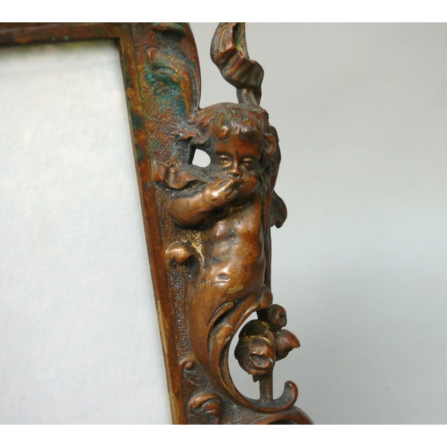 Neo-Baroque Picture Frame with Neptune, Putti and Shells, Bronze, Germany, 1890s For Sale - Image 13 of 18
