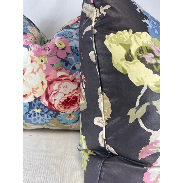 Transitional Turnbull & Stockdale "Buckingham" Chintz 22" Pillows-A Pair For Sale - Image 3 of 4