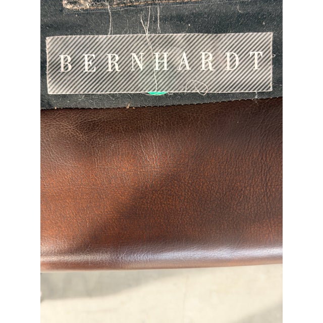 Brown Vintage Bernhardt Brown Leather Club Chair With Nailhead Trim For Sale - Image 8 of 8