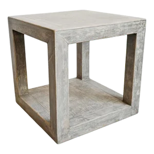 Farmhouse Grey Washed Box Side Table