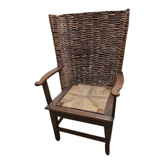 Antique Wicker Orkney Chair For Sale
