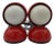 Red Eclipse Table Lamps by Vico Magistretti for Artemide, Italy, 1966, Set of 2 For Sale