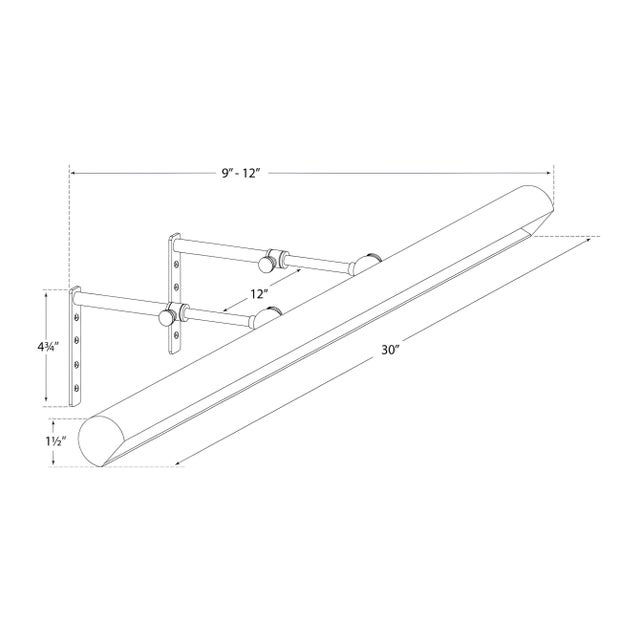 Visual Comfort Chapman & Myers for Visual Comfort Signature Frame Makers 30" Picture Light in Bronze For Sale - Image 4 of 4