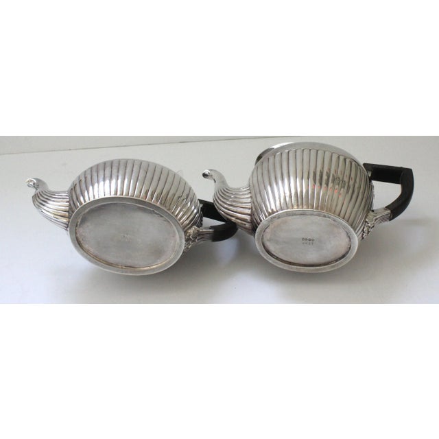 English Antique Silver Plate Coffee & Tea Set, Hukin & Heath, Birmingham, England- 5 Pieces For Sale - Image 3 of 13