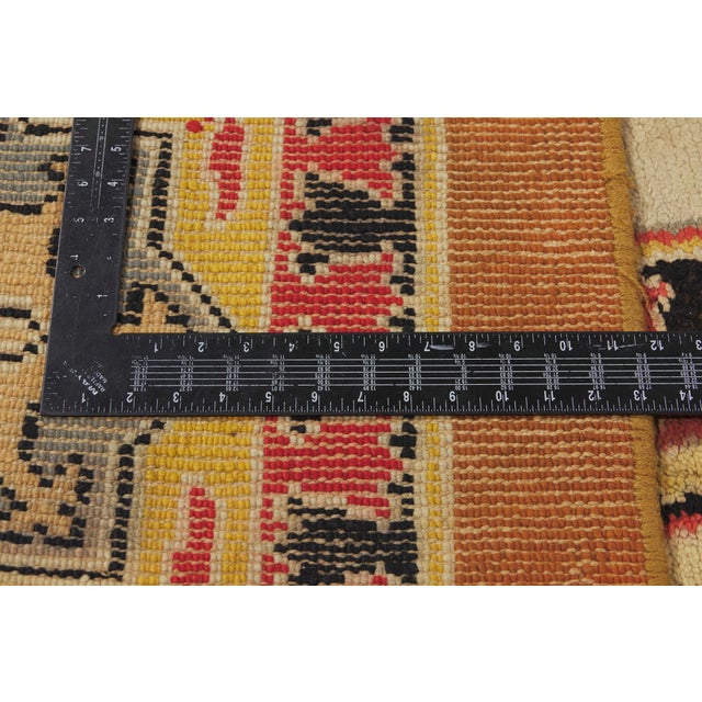 Textile Antique Romanian Transylvanian Rug, 13'08 X 15'11 For Sale - Image 7 of 10