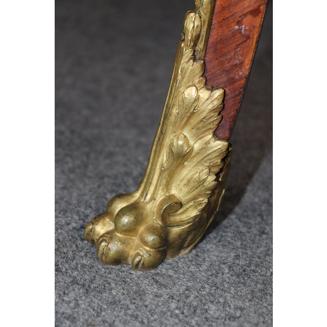 Francois Linke Quality Bronze Mounted Leather Top Bureau Plat Writing Desk For Sale - Image 10 of 11