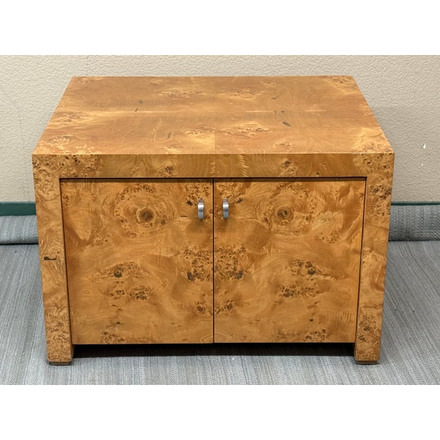 Late 20th Century Post Modern Burl Wood Side Table For Sale - Image 5 of 11