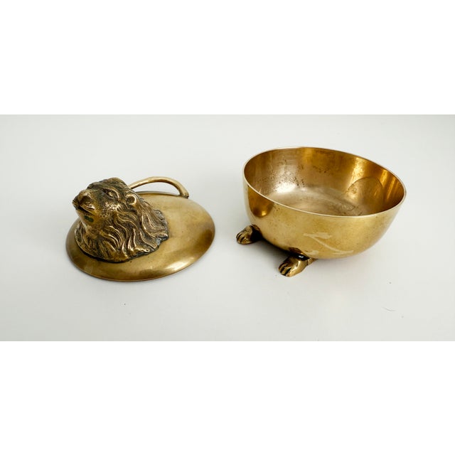 Vintage Brass Lion Box For Sale In Sacramento - Image 6 of 7