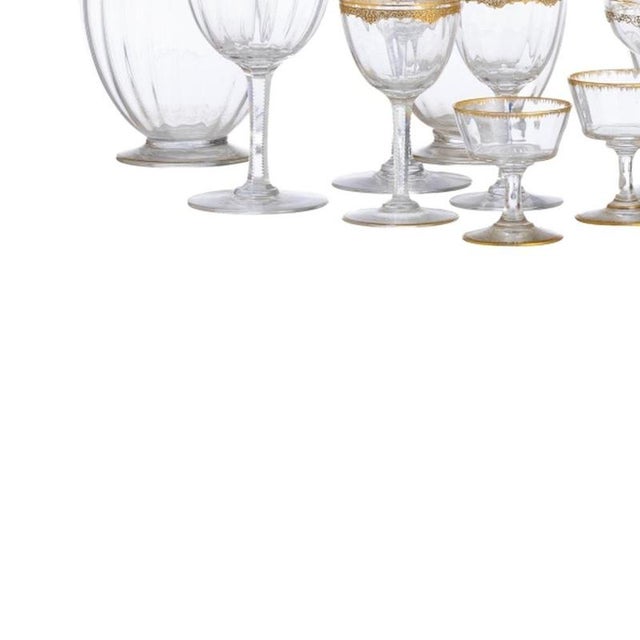 Glass and Crystal Glassware Service, Set of 57 For Sale - Image 3 of 6