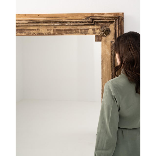 19th Century French Louis XVI Style Wooden Wall Mirror France Late 19th Century For Sale - Image 10 of 10