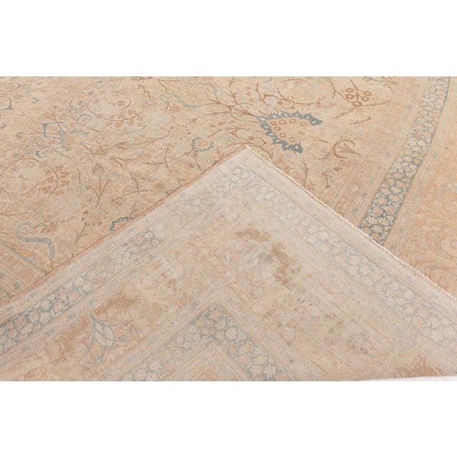 Fine Antique Persian Meshad Animal Hand Knotted Wool Carpet For Sale - Image 4 of 9