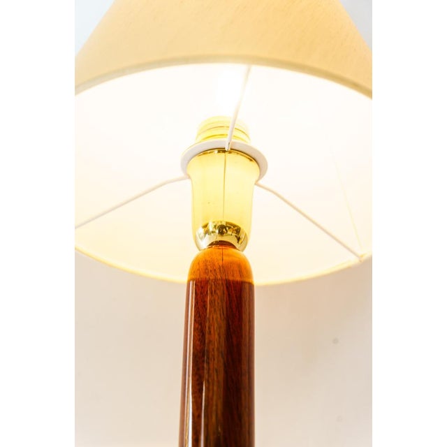 Beige Large Art Deco Wood Table Lamp, Vienna, 1930s For Sale - Image 8 of 12