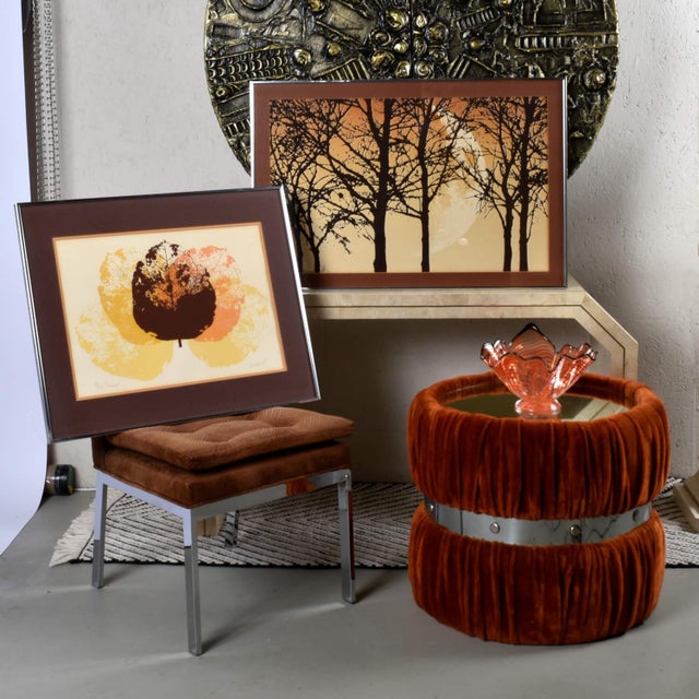 Lovely pair of vintage 1970s pencil signed, limited edition arboreal prints. Arboreal because they’re all about trees… and...