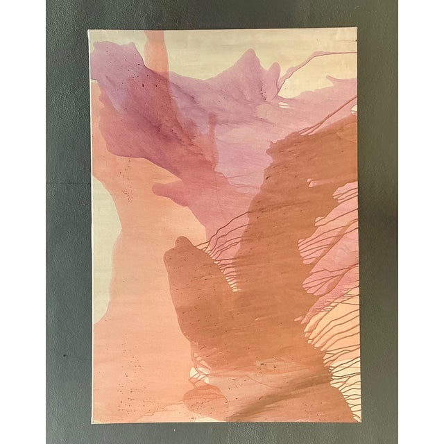 Monumental Vintage Abstract Expressionist Painting on Canvas For Sale - Image 12 of 15