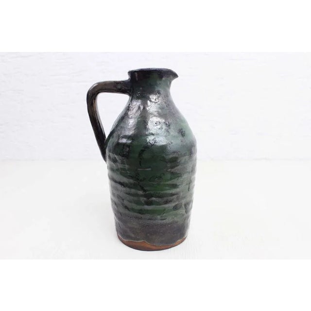Mid-Century Modern French Enamelled Ceramic Pitcher from Beck, 1960s For Sale - Image 3 of 11