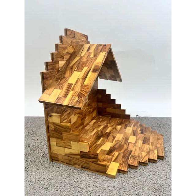 Religious Hand Carved Olive Wood Nativity Set With Stable, Holy Family, Wise Men For Sale - Image 11 of 18