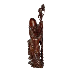 Chinese Rosewood Sculpture of Daoist Deity