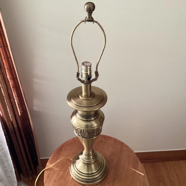 Vintage Mid 20th Century Stiffel Solid Brass Table Lamp For Sale - Image 13 of 13