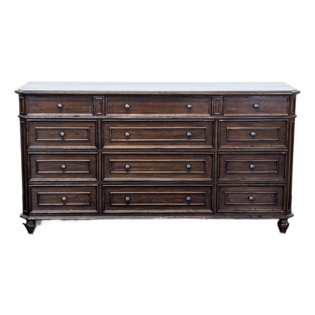 Millcreek Furniture 12-Drawer Dark Wood Dresser For Sale