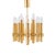 Gold Brutalist Chandelier in Brass with 12 Arms by Angelo Brotto for Esperia, Italy, 1960s For Sale - Image 8 of 9