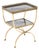 French Art Deco Period Brass and Mirrored Curule Table, Circa 1940 For Sale