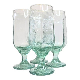 Late 20th Century Icy Green Goblets - Set of Four For Sale