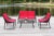 Outdoor Set in Brown & Red - 4 Pieces For Sale In Philadelphia - Image 6 of 8