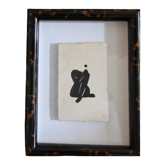 "A Secret Sendoff" Framed Mixed Media Figure by Hayley Price White For Sale